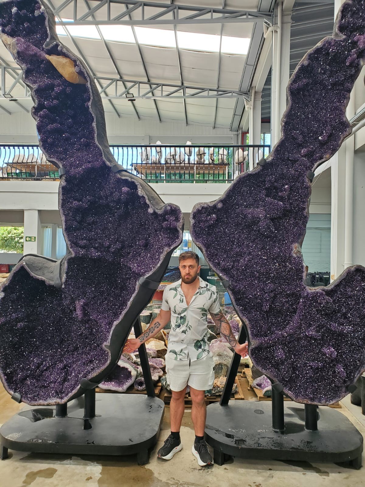 The Tallest Amethyst Geode Pair In The World***  Mined in Uruguay