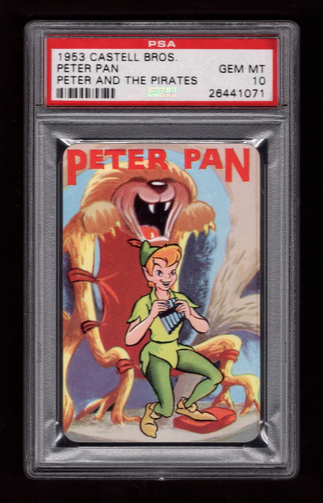 PSA 10 PETER PAN 1953 Disney Peter Pan Castell CHARACTER CARD , HIGHEST 1 of 1 PSA 10 PETER PAN 1953 Disney Peter Pan Castell CHARACTER CARD , HIGHEST 1 of 1