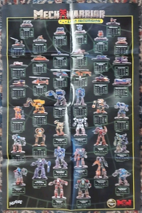 MECH WARRIOR LIAO INCURSION RARE POSTER Folded MECH WARRIOR LIAO INCURSION RARE POSTER Folded