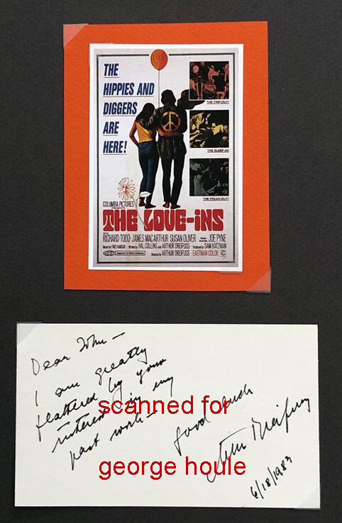 ARTHUR DREIFUSS - SIGNED -  DIRECTOR - THE QUARE FELLOW