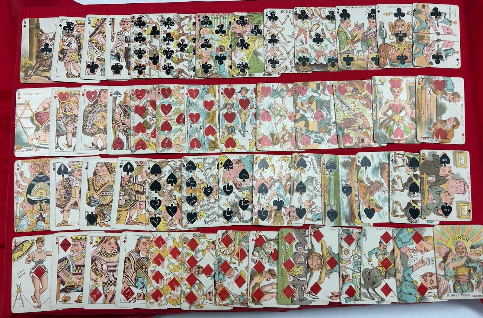 Kinney Harlequin Tobacco Card 1889 Full Set 52 Cards + Joker N241 Exc Condition Kinney Harlequin Tobacco Card 1889 Full Set 52 Cards + Joker N241 Exc Condition