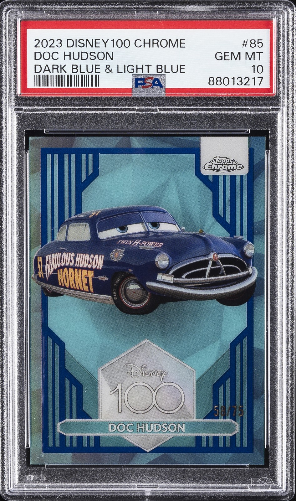 2023 TOPPS CHROME DISNEY100 #85 DOC HUDSON 58/75 PSA 10