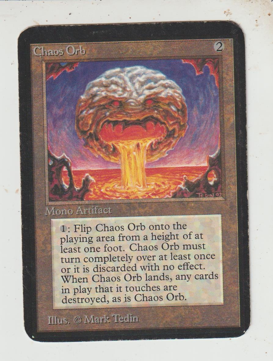 x1 Chaos Orb Card RARE ALPHA MAGIC MTG ENGLISH 1993 EX-NM Vintage