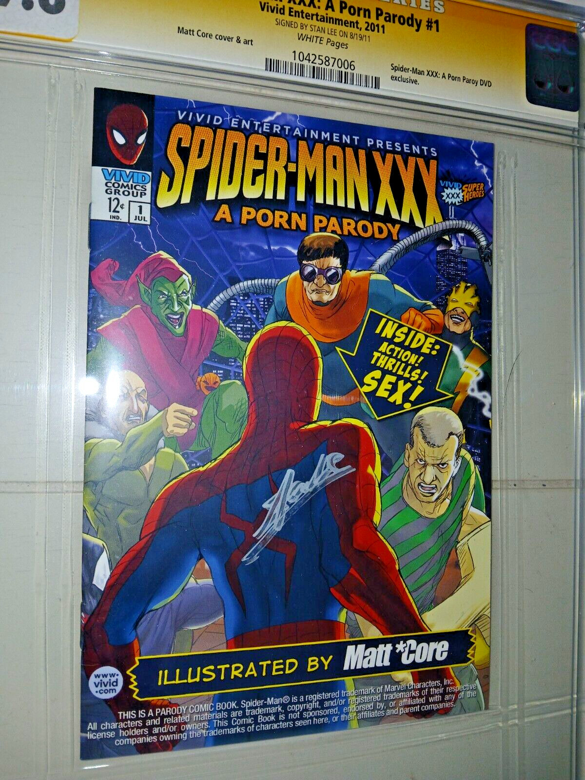 Spider-Man XXX: A Porn Parody #1 - Stan Lee Signature - ONLY ONE TO EXIST Spider-Man XXX: A Porn Parody #1 - Stan Lee Signature - ONLY ONE TO EXIST