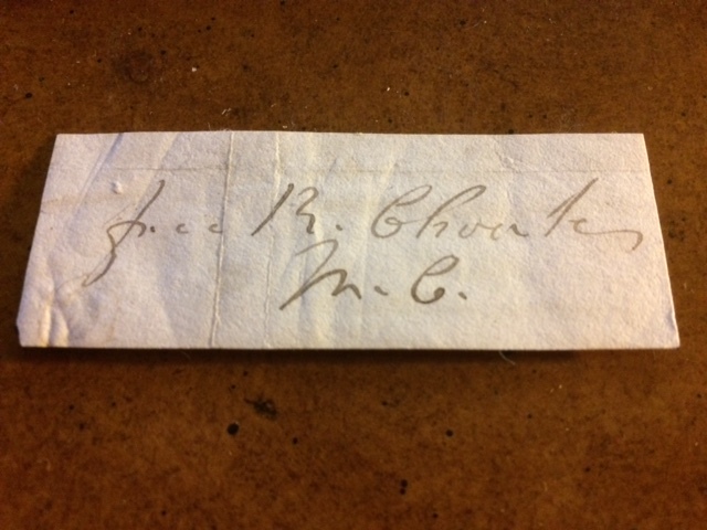 1800s Rufus Choate Autographed Signed Cut Massachusetts Senator Congressman 1800s Rufus Choate Autographed Signed Cut Massachusetts Senator Congressman