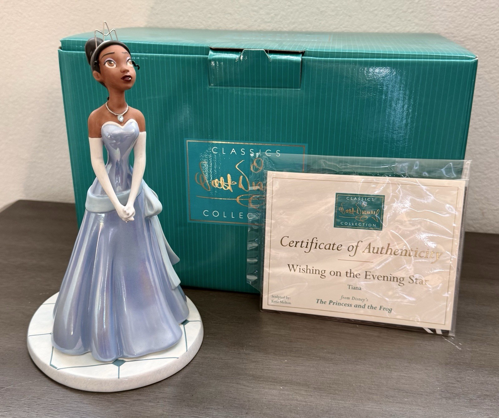WDCC Disney Princess Frog Tiana Wishing On The Evening Star Ceramic Figure WDCC Disney Princess Frog Tiana Wishing On The Evening Star Ceramic Figure