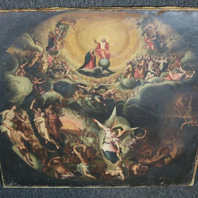 ANTIQUE OLD MASTER OIL PAINTING RESURRECTION JESUS FEDERICO BAROCCI BIBLE 17TH C