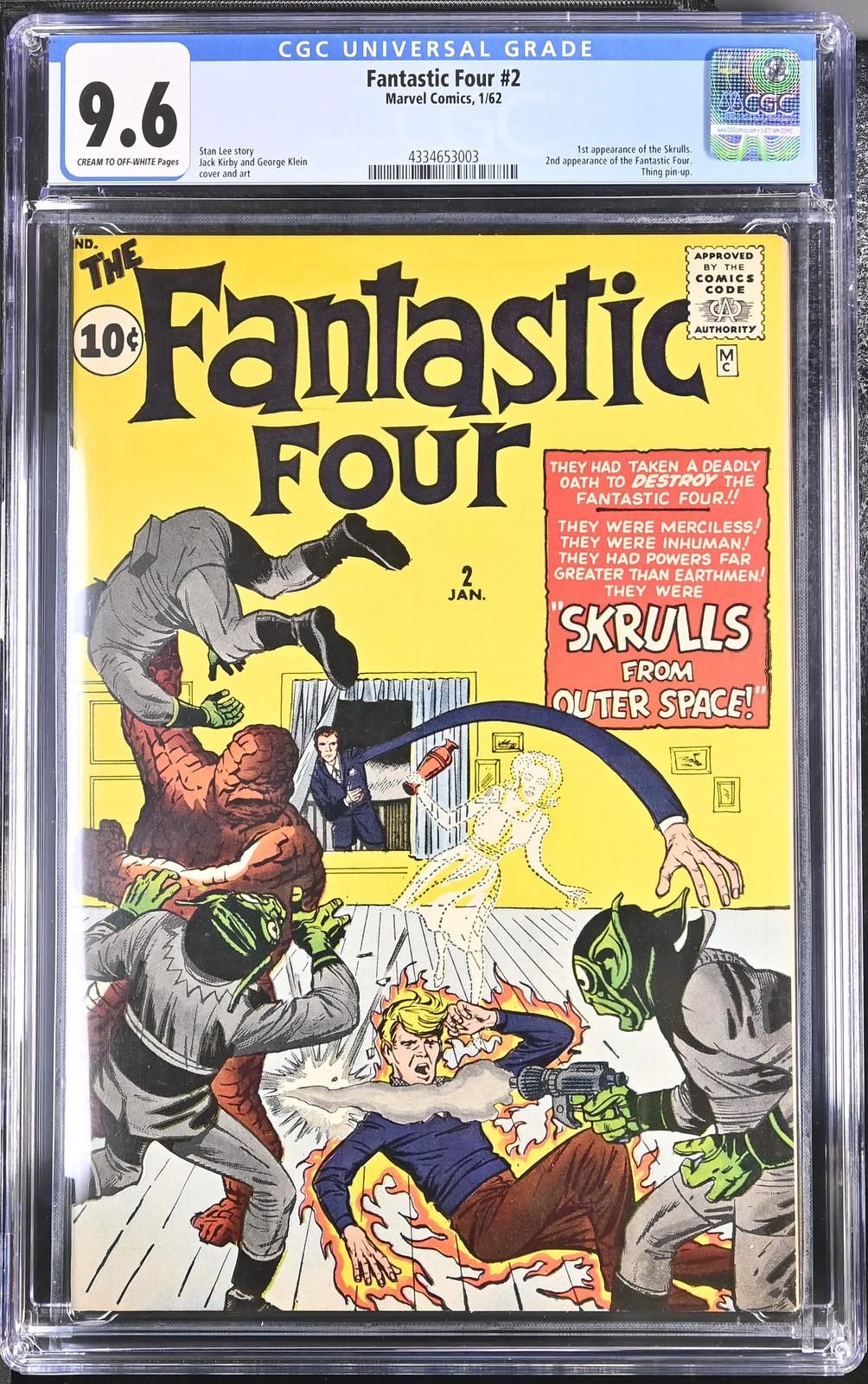 Fantastic Four (1961 1st Series Marvel) # 2 CGC: CGC 9.6 (4334653003) Fantastic Four (1961 1st Series Marvel) # 2 CGC: CGC 9.6 (4334653003)