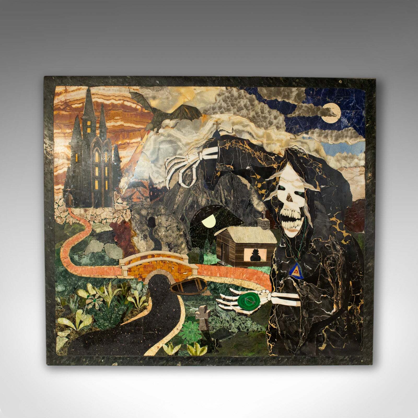 Mosaic, Pietra Dura, English, Tigers Eye, Lapis Lazuli, Marble, Stone Mosaic, Pietra Dura, English, Tigers Eye, Lapis Lazuli, Marble, Stone