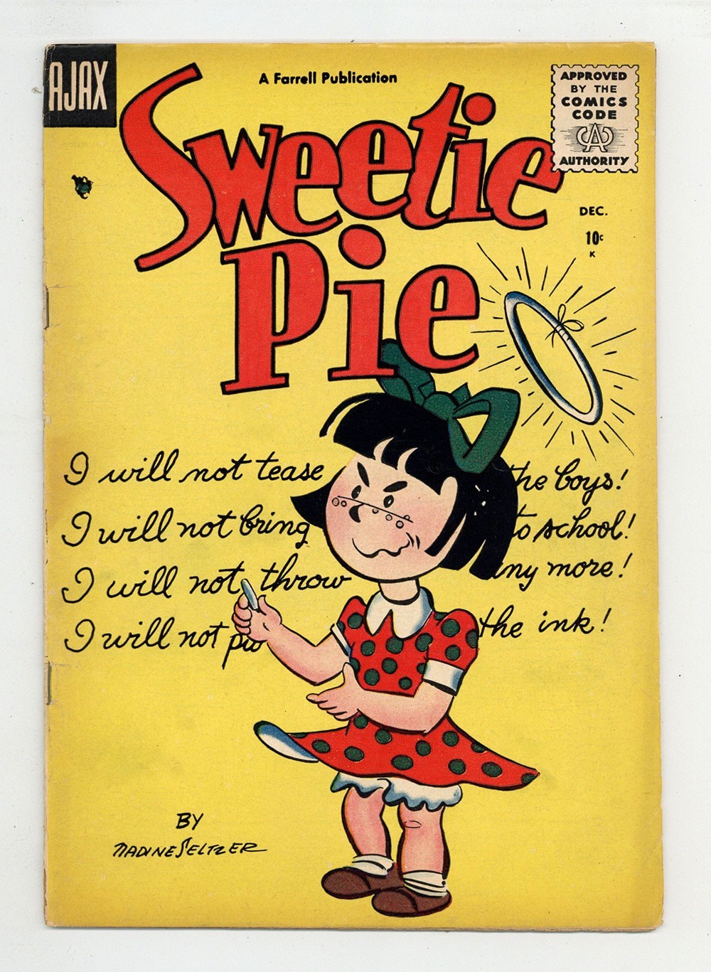 SWEETIE PIE #1 4.0 NADINE SELTZER COVER AJAX OW PGS 1955