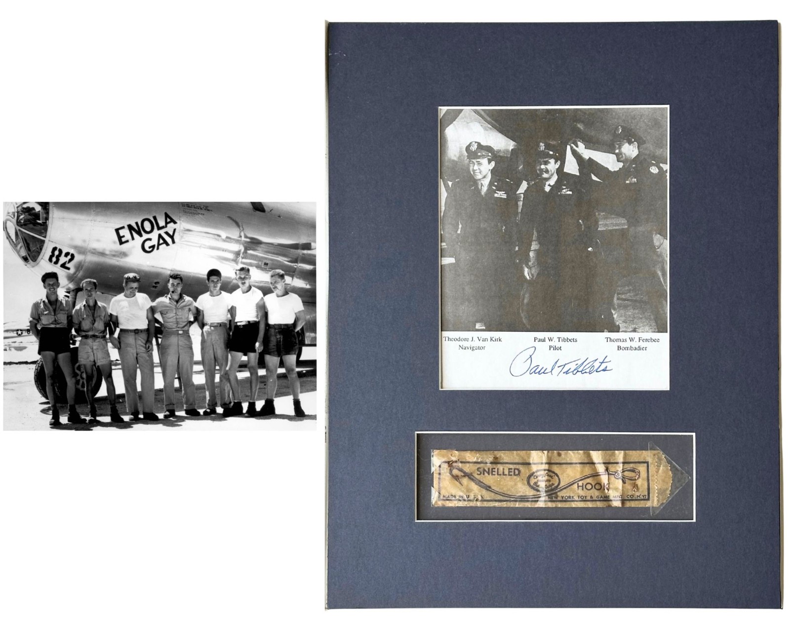 Enola Gay / Hiroshima Flown Emergency Survival Kit Signed Tibbets Photo Ex Caron Enola Gay / Hiroshima Flown Emergency Survival Kit Signed Tibbets Photo Ex Caron