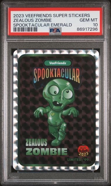 Veefriends Superstickers Spooktacular Zealous Zombie PSA 10 Gary Vee Veefriends Superstickers Spooktacular Zealous Zombie PSA 10 Gary Vee