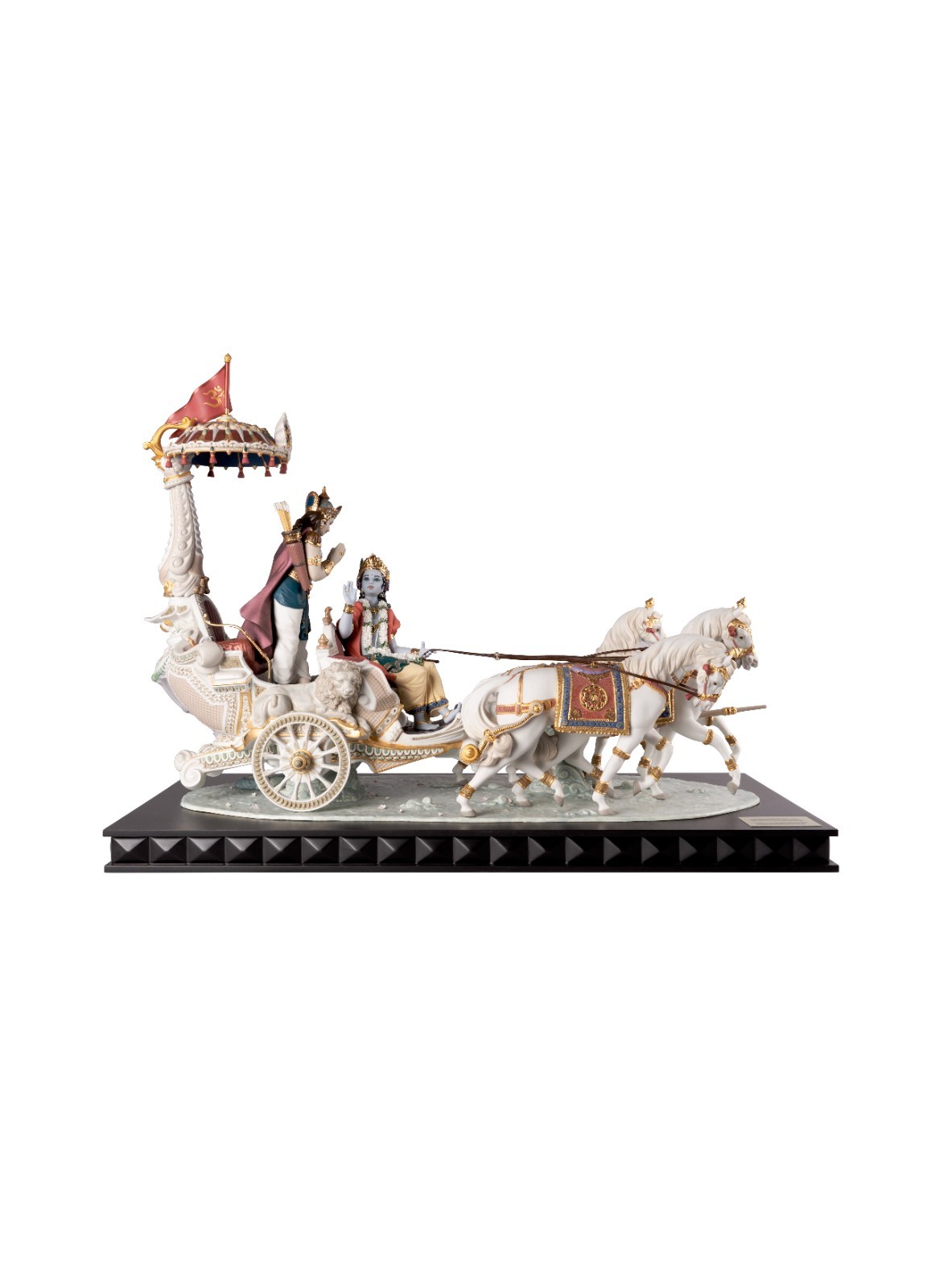 Lladro Gita Saar Chariot Sculpture High Porcelain Limited 01002017 New Lladro Gita Saar Chariot Sculpture High Porcelain Limited 01002017 New