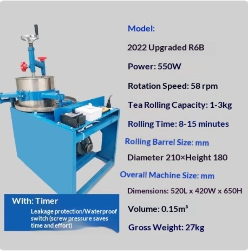 Tea Leaf Rolling Machine Home Use Small Stainless Steel Electric Roller