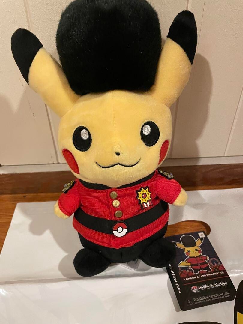 Pokemon Center London Limited Royal Guard Pikachu Plush Stuffed Toy 2019 New Pokemon Center London Limited Royal Guard Pikachu Plush Stuffed Toy 2019 New