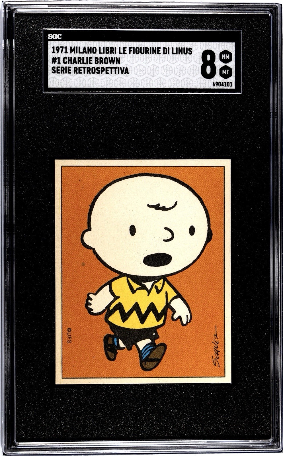 🔥 1971 MILANO DI LINUS PEANUTS #1 CHARLIE BROWN *KEY ROOKIE CARD* POP 1 SGC 8 🔥 1971 MILANO DI LINUS PEANUTS #1 CHARLIE BROWN *KEY ROOKIE CARD* POP 1 SGC 8