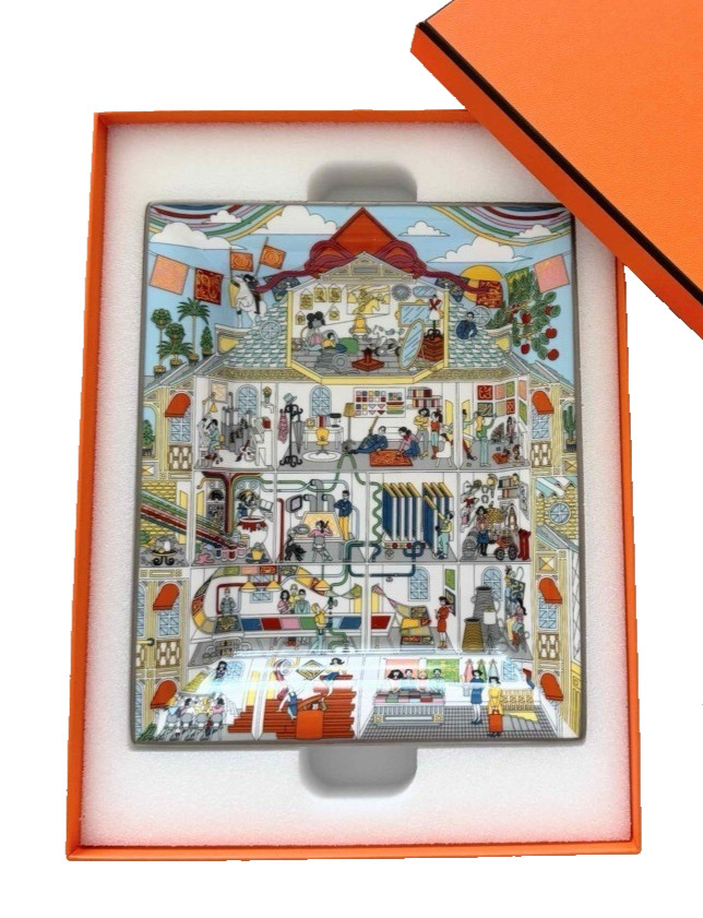 Hermes Maison de Carre Maison des Carrée Vide Poche 3H Change Tray Ashtrays Rare