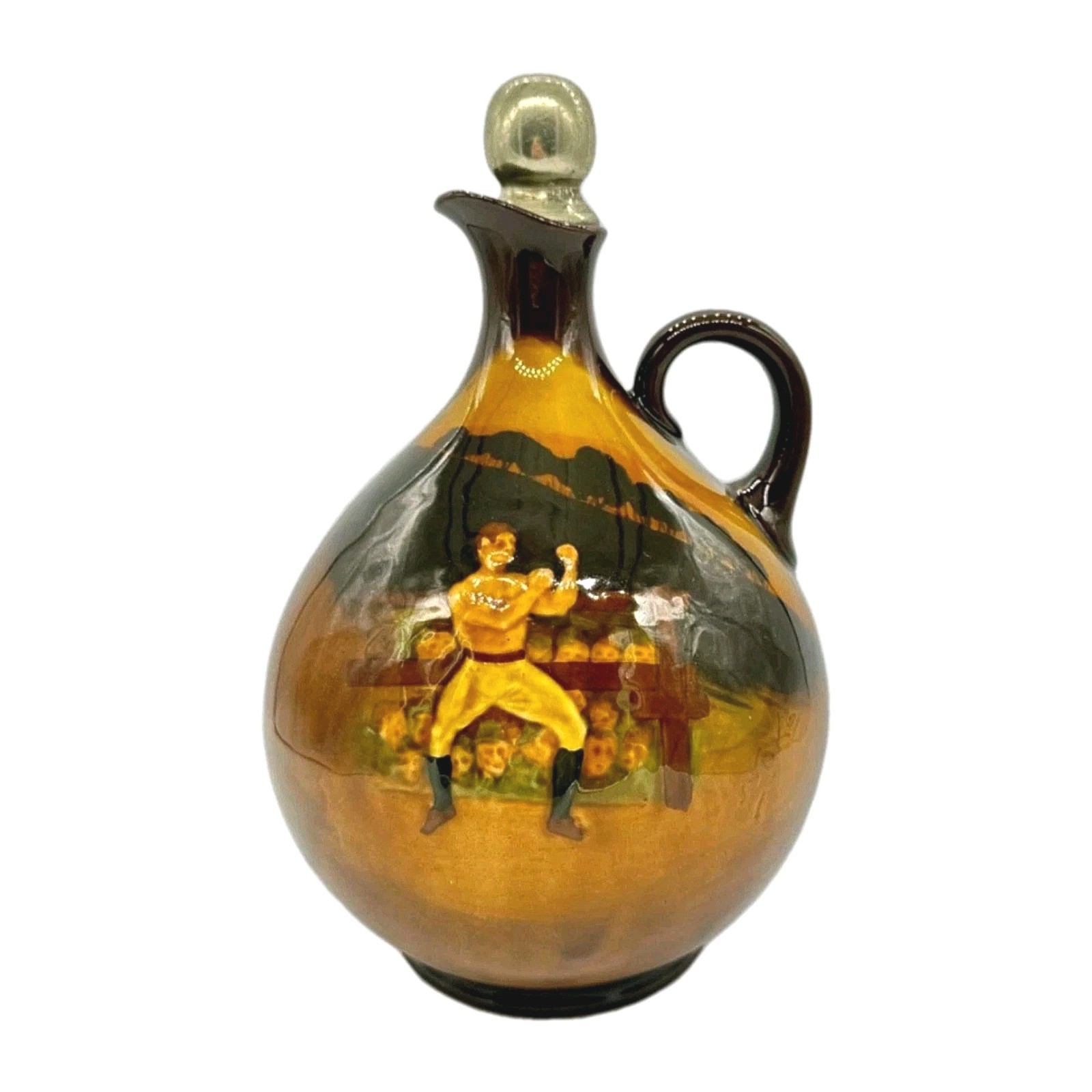 Rare Royal Doulton Daniel Mendoza Jewish Prizefighter Kingsware Whiskey Flask #3 Rare Royal Doulton Daniel Mendoza Jewish Prizefighter Kingsware Whiskey Flask #3