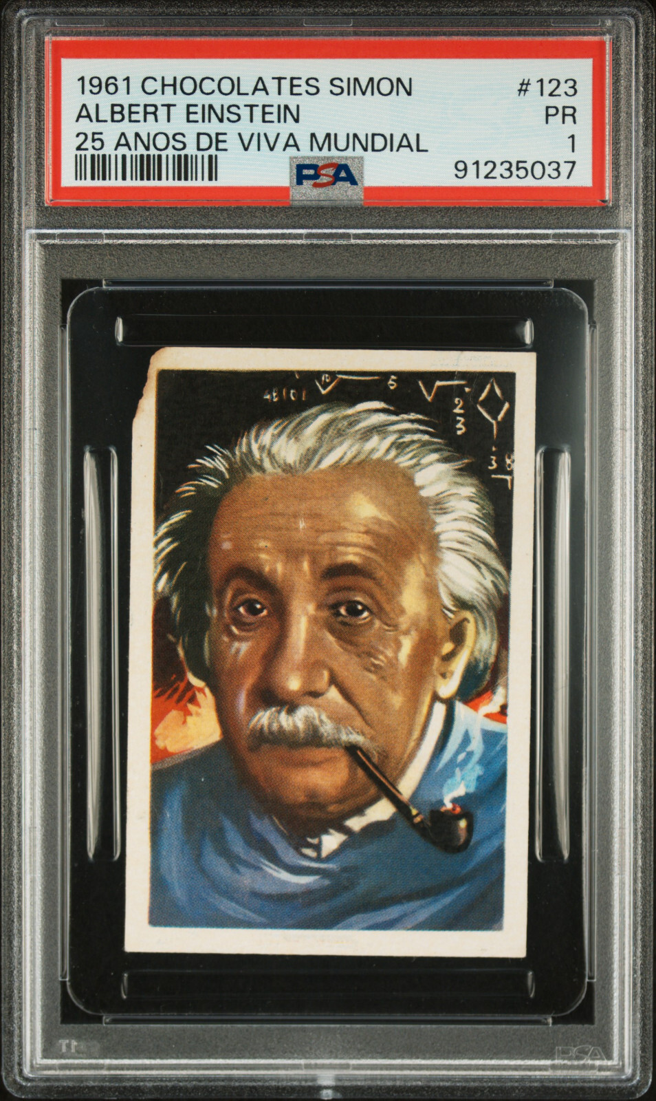 1961 Chocolates Simon 25 Anos De Vida Mundial 123 Albert Einstein PSA 1 Highest 1961 Chocolates Simon 25 Anos De Vida Mundial 123 Albert Einstein PSA 1 Highest