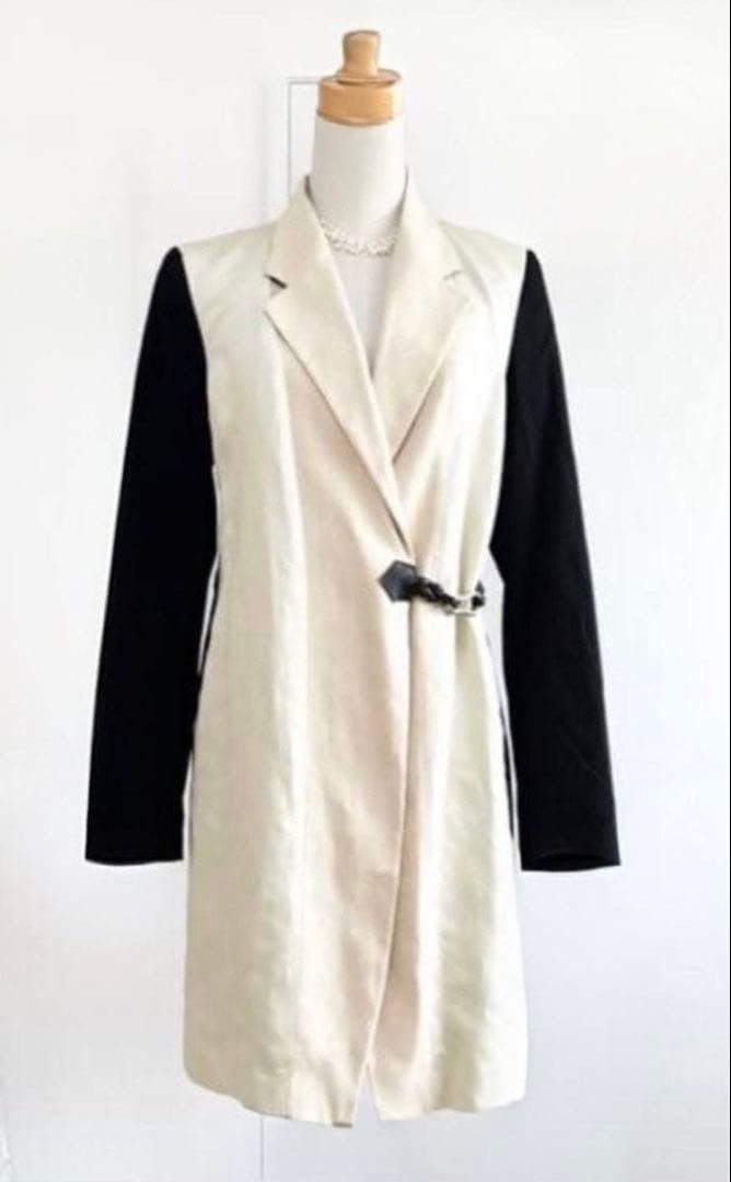 Etro Women Jacket Trench Coat White Black Elegant Limited Edition VHTF Designer