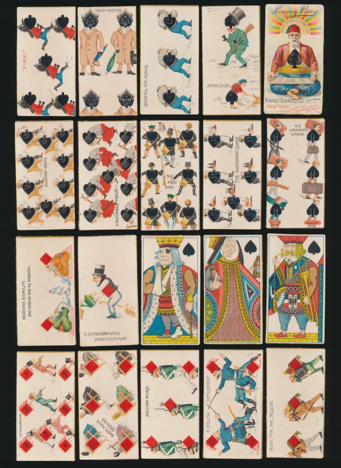 1888 N219 Kinney HARLEQUIN CARDS (Ser 1) -Full Set (52) *ALL AD POSTER CARDS*