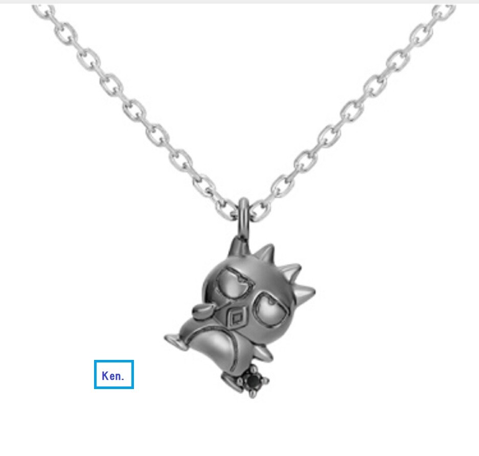 U-TREASURE Bad Badtz-Maru Sanrio Necklace platinum Black coating Japan Kawaii