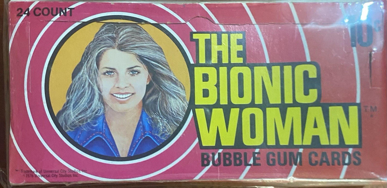 1976 Donurss THE BIONIC WOMAN Trading Cards Box (24 Packs) Full Box Great Cond 1976 Donurss THE BIONIC WOMAN Trading Cards Box (24 Packs) Full Box Great Cond