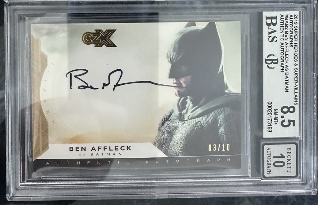CZX DC Super Heroes & Villains Ben Affleck Batman Autograph on Card /10 BGS 10 CZX DC Super Heroes & Villains Ben Affleck Batman Autograph on Card /10 BGS 10