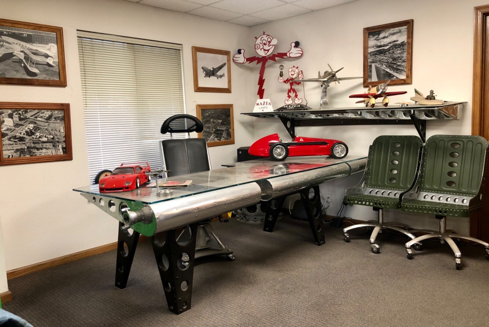 VINTAGE AVIATION AIRPLANE FURNITURE 6-PCS WW2 HIGH FLYING STYLE VINTAGE AVIATION AIRPLANE FURNITURE 6-PCS WW2 HIGH FLYING STYLE