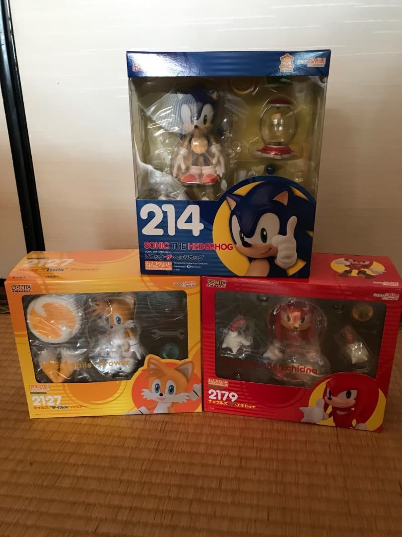 Nendoroid Sonic the Hedgehog Tails Knuckles Figures Set #214 #2127 #2179 New Nendoroid Sonic the Hedgehog Tails Knuckles Figures Set #214 #2127 #2179 New