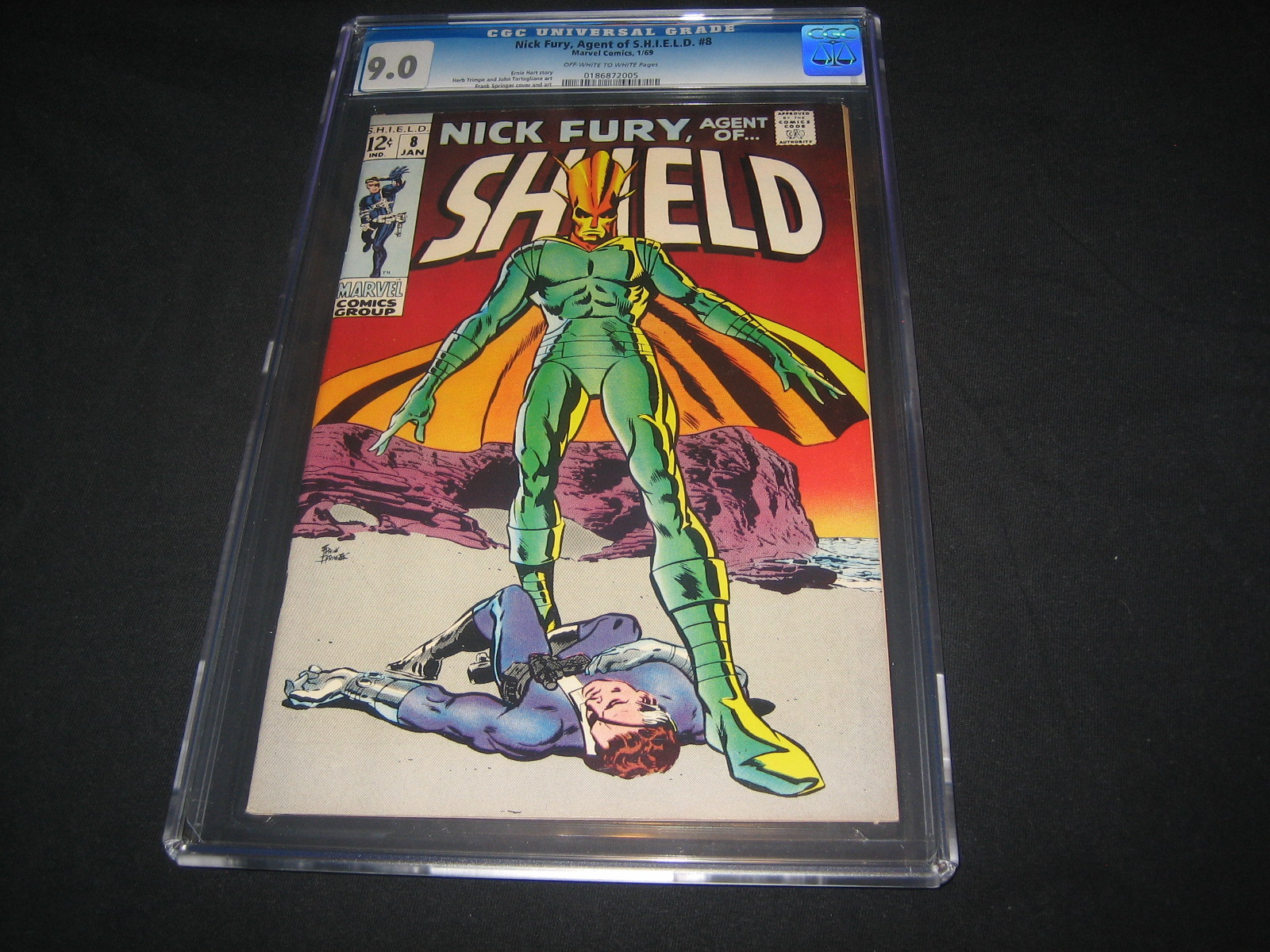 NICK FURY AGENT OF S.H.I.E.L.D. 1969 #8 COMIC GENUINE AUTHENTIC GRADED CGC 9.0