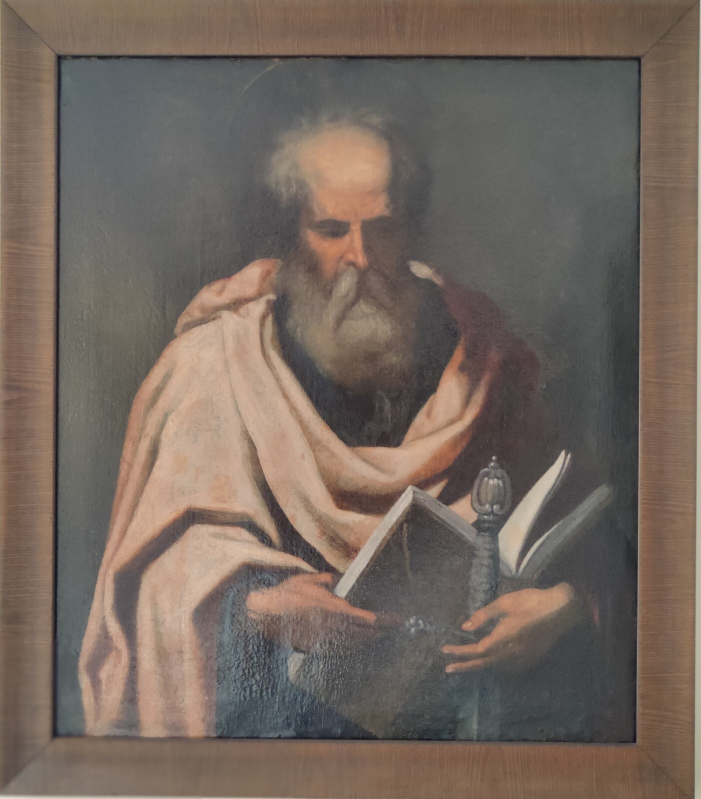 Antique 16c-17c Italian School Old Masters Oil On Canvas Painting Of St. Paul Antique 16c-17c Italian School Old Masters Oil On Canvas Painting Of St. Paul