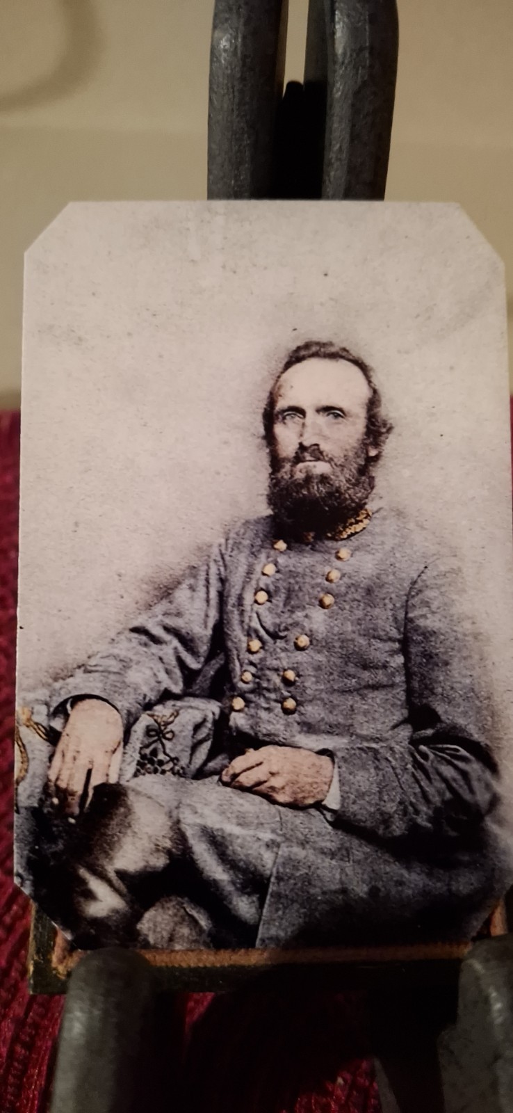 Amazing Find Pre- War Tin Type Photo Of Thomas Stonewall Jackson
