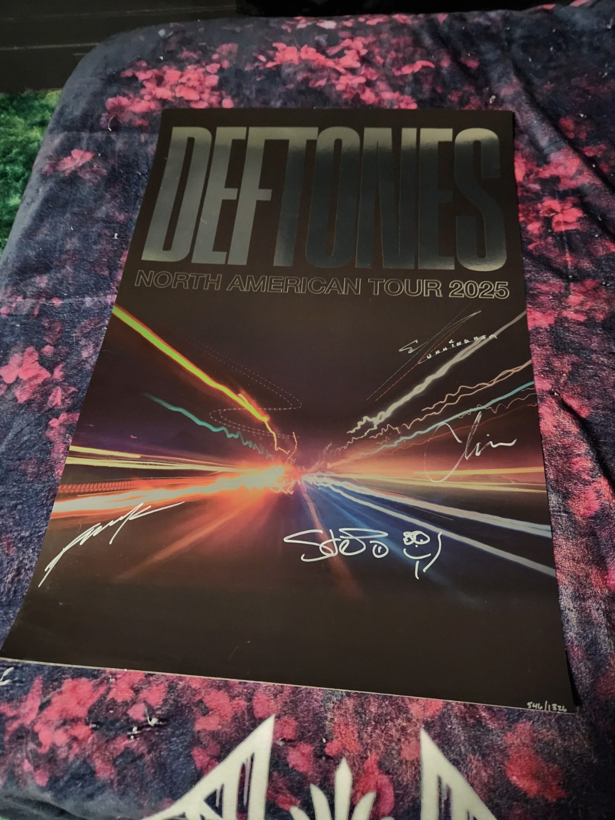 Official Deftones 2025 North America Tour Poster 24x36 Official Deftones 2025 North America Tour Poster 24x36