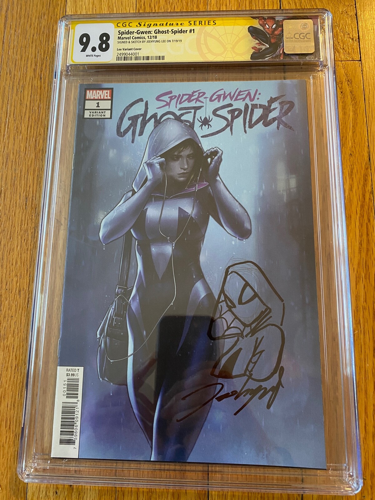 Spider-Gwen: Ghost Spider #1 Jee Hyung Lee Variant CGC 9.8 Signed and Remarked Spider-Gwen: Ghost Spider #1 Jee Hyung Lee Variant CGC 9.8 Signed and Remarked