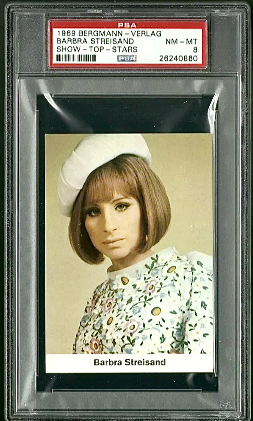 1969 BARBRA STREISAND RC PSA 8 (POP 1) *RARE* BERGMANN VERLAG **HIGHEST GRADE** 1969 BARBRA STREISAND RC PSA 8 (POP 1) *RARE* BERGMANN VERLAG **HIGHEST GRADE**