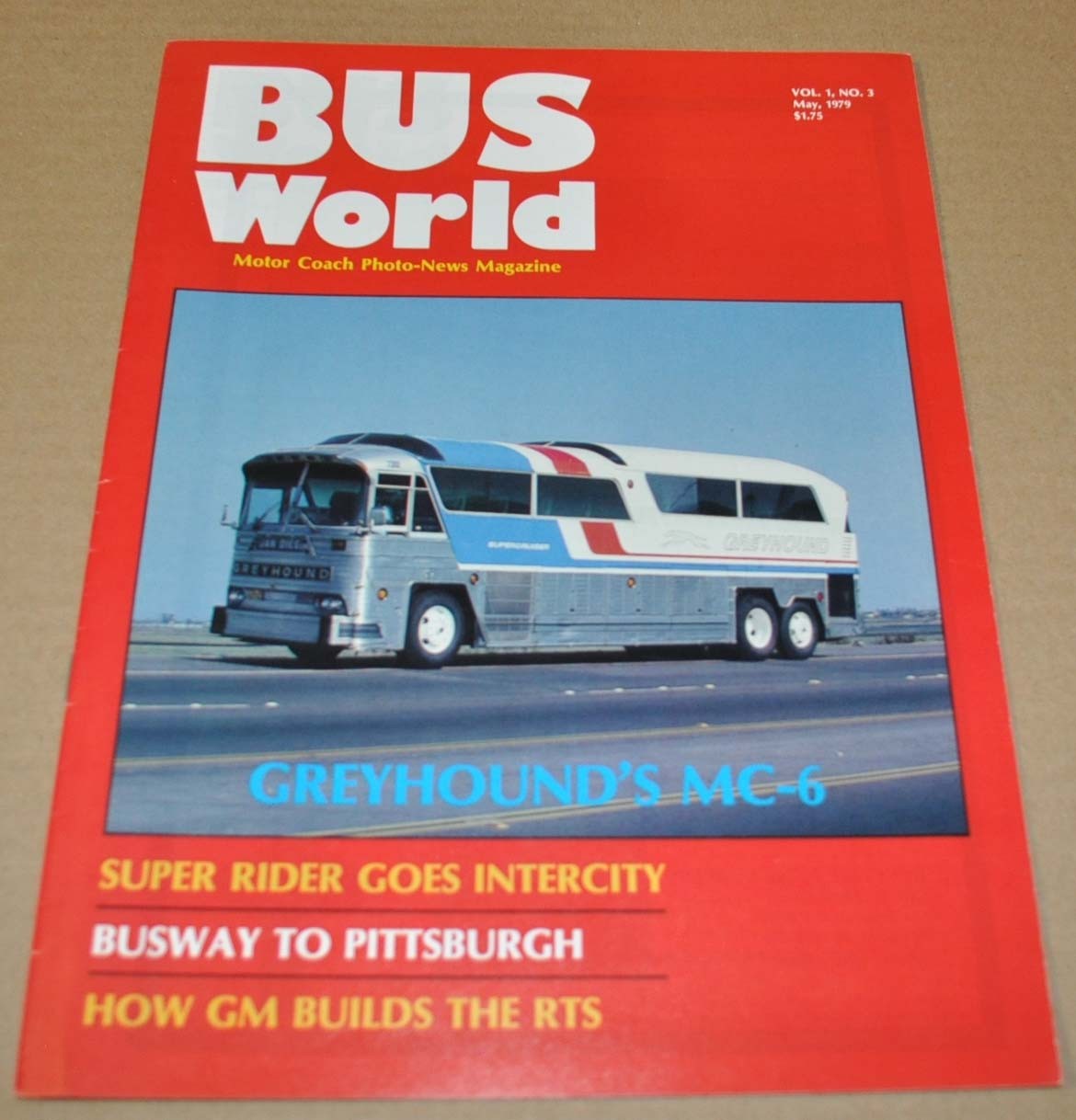 Bus World Magazine 1979 Greyhound MC-6 Super Rider Trailways Peter Pan GMC
