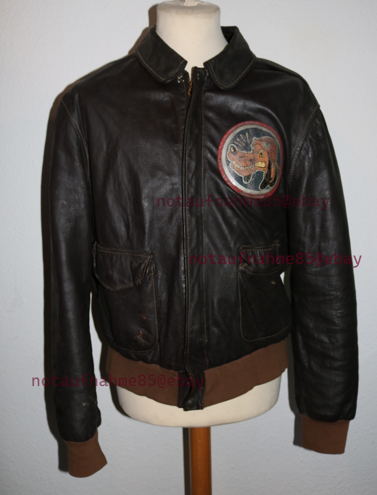 Air Force US Air Force Vintage Flight Jacket Aviator B-2 The Mighty Eighth USAAF Air Force US Air Force Vintage Flight Jacket Aviator B-2 The Mighty Eighth USAAF