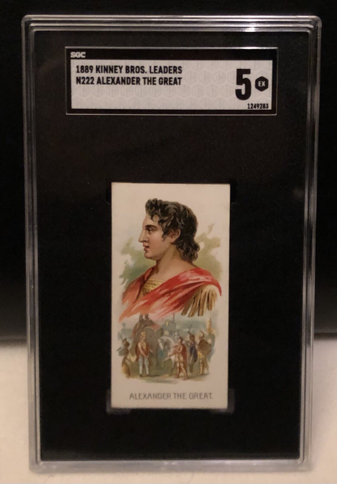1889 Alexander The Great SGC 5 Kinney Bros Leaders N222 Rookie Card Tobacco Card 1889 Alexander The Great SGC 5 Kinney Bros Leaders N222 Rookie Card Tobacco Card