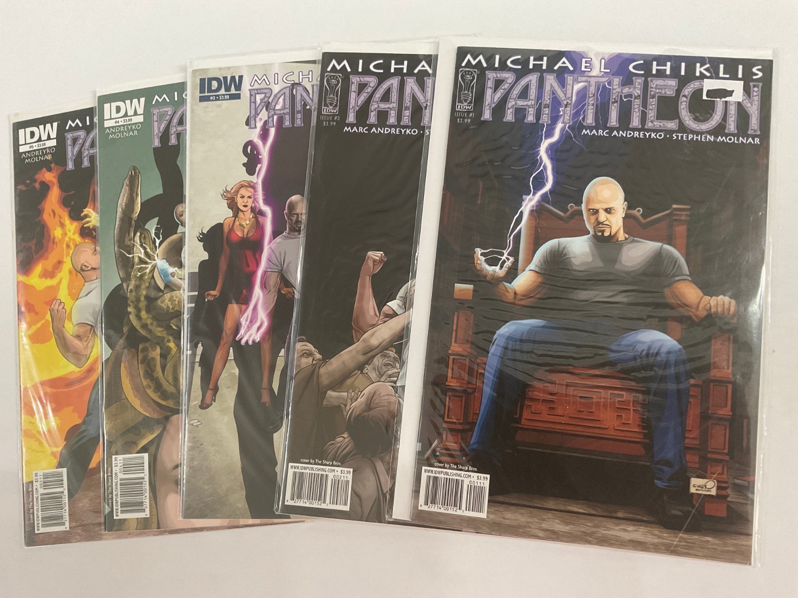 PANTHEON #1 2 3 4 5 (IDW/MICHAEL CHIKLIS/ANDREYKO/01261528) FULL SET LOT OF 5