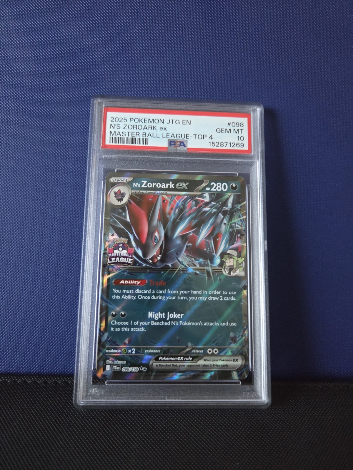 N's Zoroark EX Master ball League Top 4 PSA 10 POP 3 super rare pokemon