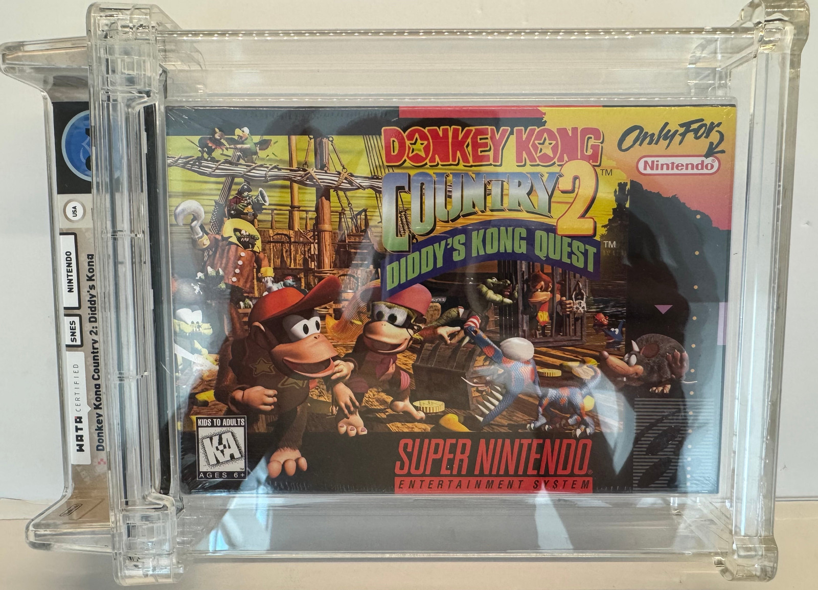 Donkey Kong Country 2 Super Nintendo SNES 1994 WATA 9.4 A++ SEALED 1ST PRINTING