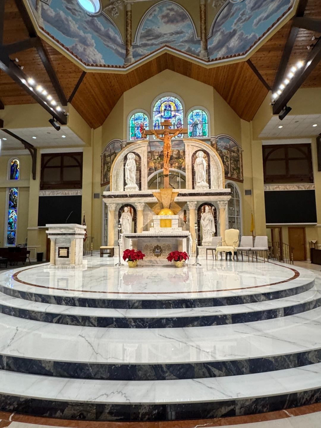 MONUMENTAL HAND CARVED CHURCH RELIGIOUS MARBLE ALTAR - JJX6A