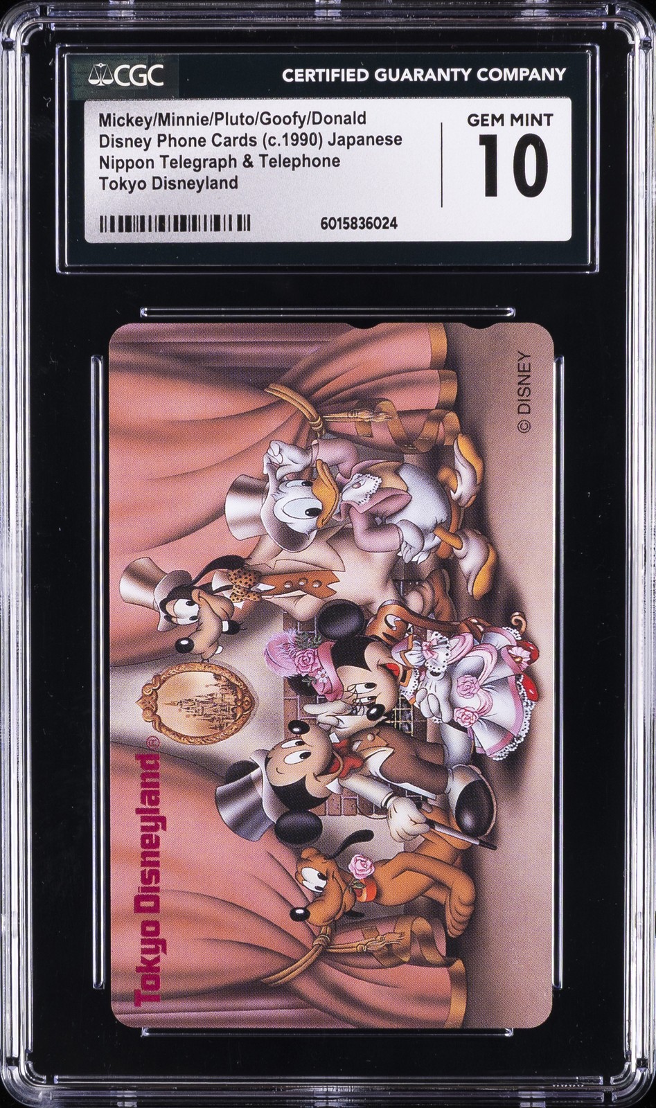 C. 1990 DISNEY PHONE CARDS JPN MICKEY/MINNIE/PLUTO/GOOFY/DONALD CGC 10 GEM MINT C. 1990 DISNEY PHONE CARDS JPN MICKEY/MINNIE/PLUTO/GOOFY/DONALD CGC 10 GEM MINT