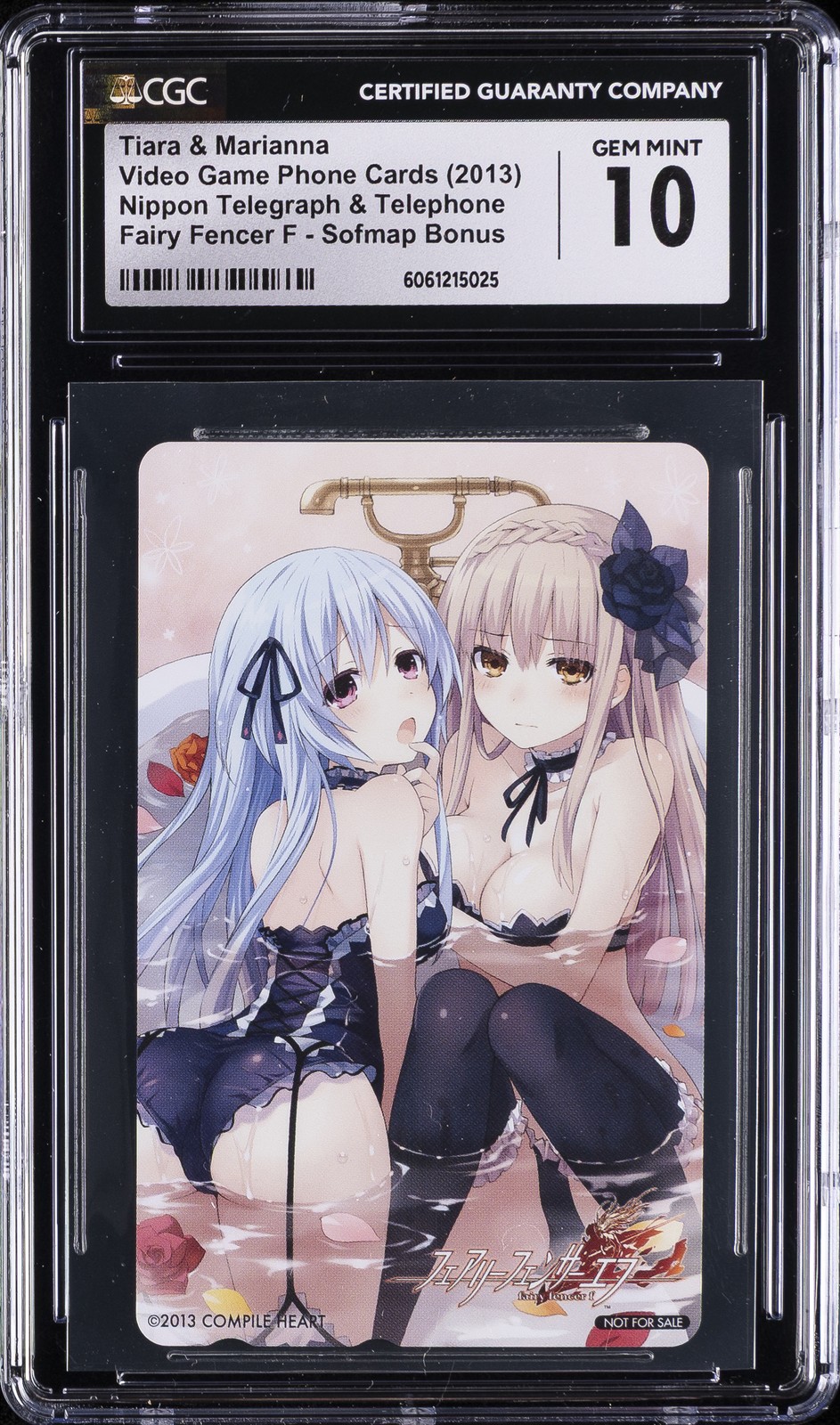 2013 PHONE CARDS  #03 FAIRY FENCER F SOFMAP BONUS TIARA&MARIANNA CGC 10 GEM MINT