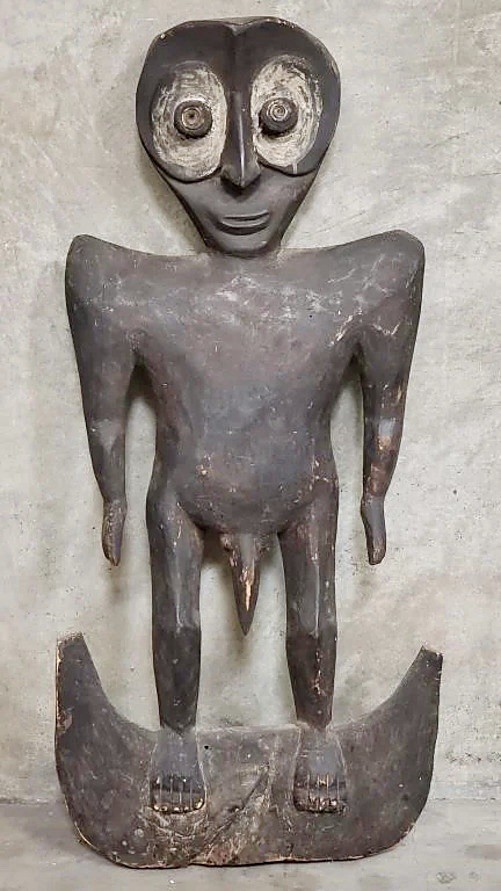 42” Vintage Carved Wood Cameroon Tribal Figure James Willis Huge Statement Piece 42” Vintage Carved Wood Cameroon Tribal Figure James Willis Huge Statement Piece