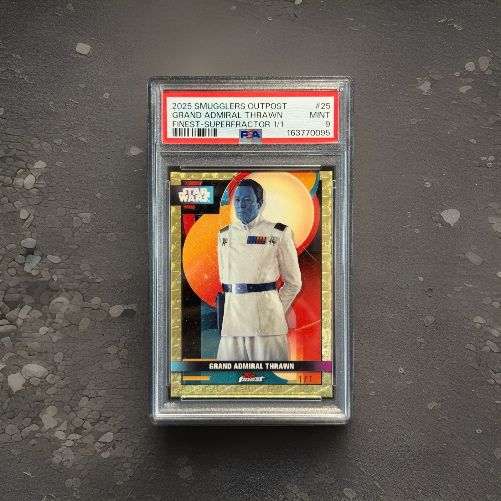 2025 Topps Smugglers Outpost Finest Grand Admiral Thrawn Superfractor 1/1 PSA 9