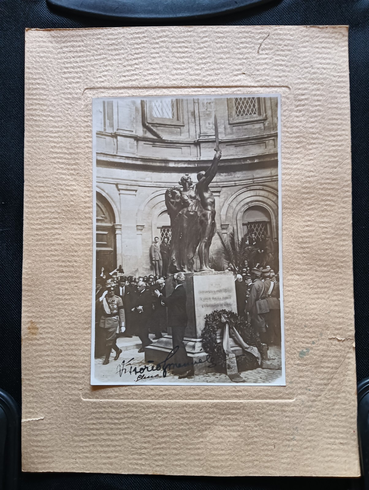 photograph Vittorio Emanuele III Elena 1921 Inauguration University of Rome photograph Vittorio Emanuele III Elena 1921 Inauguration University of Rome