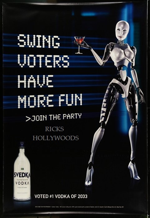 HUGE Original RARE SVEDKA VODKA ROBOT Bus Stop Bus Shelter Poster 47X70 HUGE Original RARE SVEDKA VODKA ROBOT Bus Stop Bus Shelter Poster 47X70