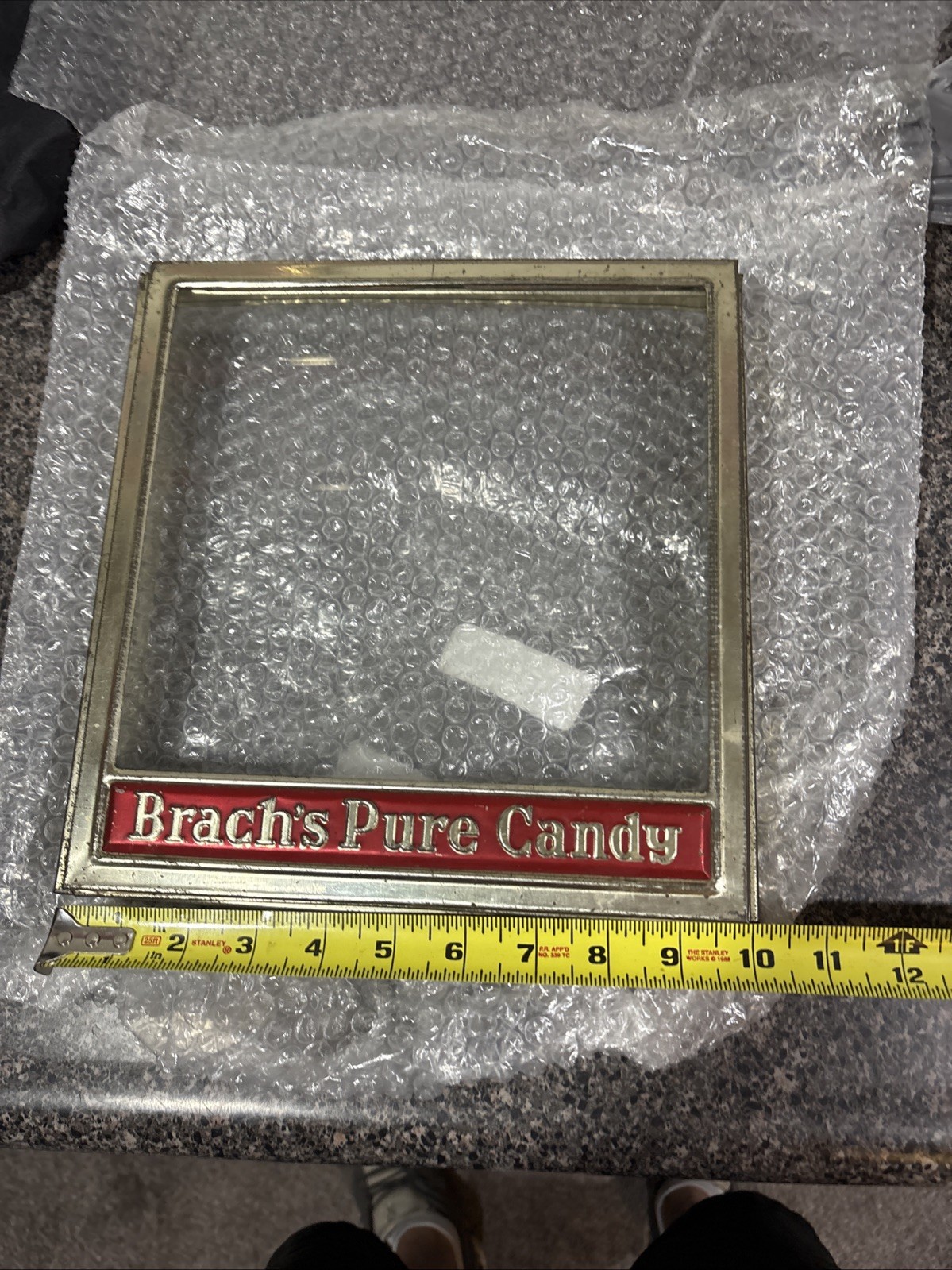 Vintage Rare Brach's Pure Candy Store Display Advertising Hinged Lid w/Glass